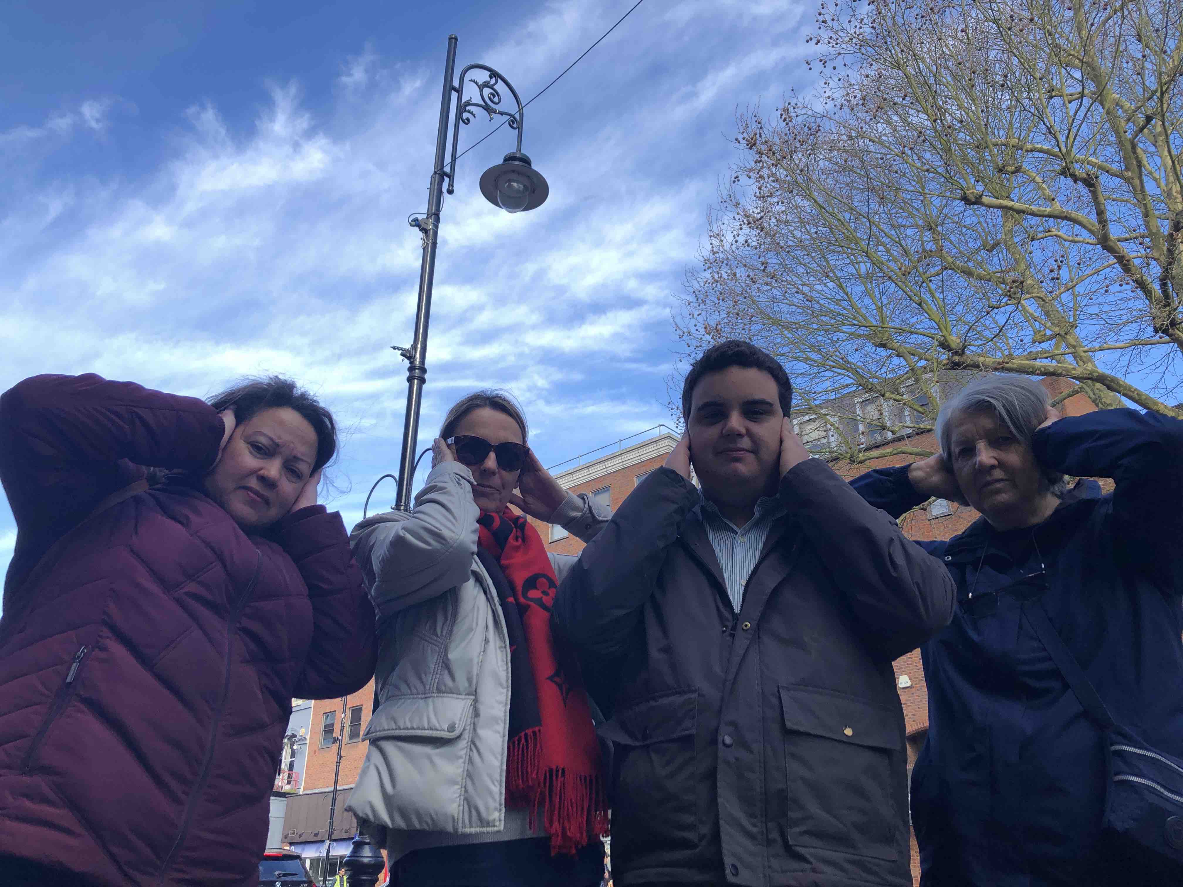 Noise alert over north London as Heathrow airport bids for more flights From left, campaigners Jessica Learmond-Criqui, Catherine McNaught, Marcos Gold and Lesley Stevas