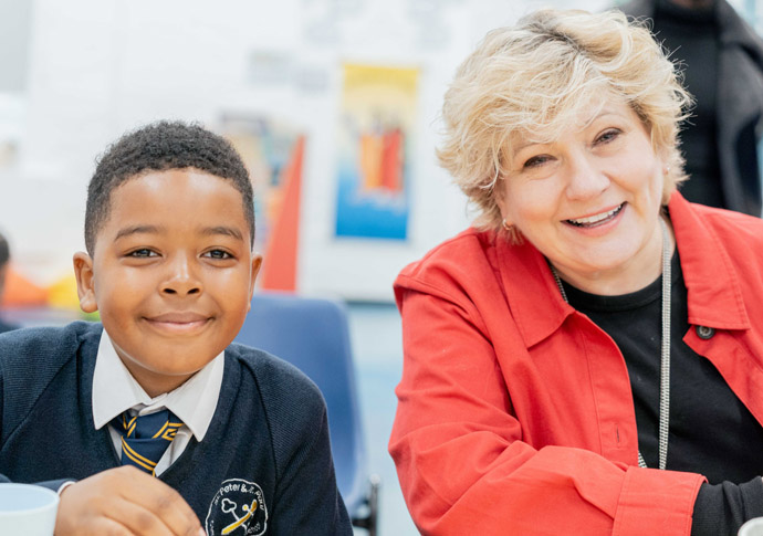 Making a meal of it? MP’s party vision plea at brekkie club launch Emily thornberry & kid