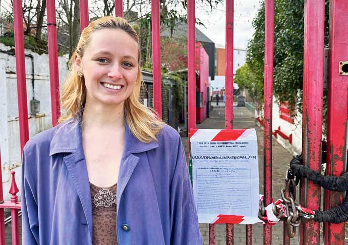 Squatters are evicted from closed school Molly Jade Davey 2